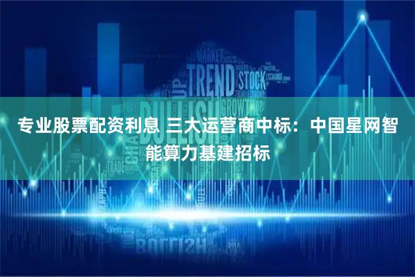 专业股票配资利息 三大运营商中标：中国星网智能算力基建招标